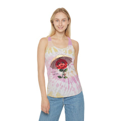 Tank Top - Rose Under Umbrella Tie Dye Racerback
