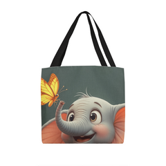 Happy Elephant on  Drum with Butterfly
