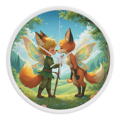 Fairy Foxes Kissing