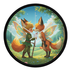 Fairy Foxes Kissing