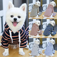 Striped Hoodie Clothes for Dogs and Cats